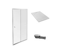 Receveur douche Ipso 100 x 80 + paroi coulissante niche + bonde