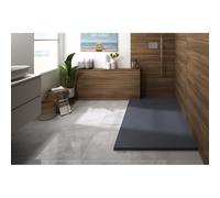 Receveur Kinerock Evo aspect minéral anthr. 180x80 - KINEDO RD9033A