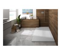 Receveur Kinerock Evo aspect minéral blanc 180x100 - KINEDO RD9035