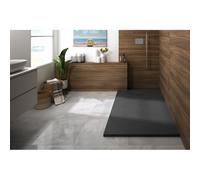 Receveur Kinerock Evo aspect minéral noir 180x80 - KINEDO RD9033N