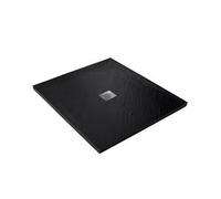 Receveur pierre naturelle graphite noir MARMOX grille carrée centrée