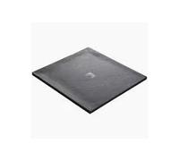 Receveur pierre naturelle rocher de mer MARMOX grille caniveau acier excentrée