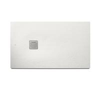 Receveur TERRAN 1600x800x28 vidage et grille inox - Blanc