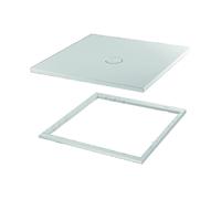 Receveurs de douche BetteFloor avec support de receveur Minimum et BetteAntidérapant Pro, 900x900mm, 5931-430AE,T1, Couleur: café