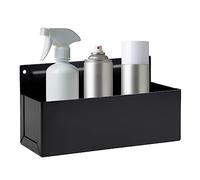 Rechabite Support magnétique pour aérosol, boîte à outils magnétique, boîte à outils pour garage et maison, espace de travail artisanal, organiseur de bouteilles de peinture mécanique, noir, 7,6 x