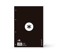 Rechange leiderpapel a4 antartik 80 feuilles 90 g/m2 cadre 5 mm 4 trous 1 bande cadre noir