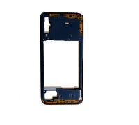 Rechange Middle Frame Coque Centrale avec Cadre LATÉRAL + Boutons Volume Compatible pour Samsung Galaxy A70 SM-A750F A705F A705 Bleu