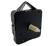 Rechange pour mouvement d’horloge à quartz sonore, mécanisme pour monter la pile et attaches fournis, Plastique, noir, Long - Gold Thread 13mm - Total 21mm