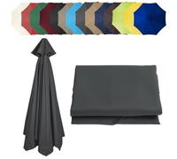 Rechange Toile De Parasol De Jardin À 6 Nervures/8 Nervures, Auvent De Rechange Pour Parasol De Terrasse (200cm/2.7m/300cm) - Épais Et Résistant - Toile De Parasol Deporté - Pour Plage/piscine/Jardin(