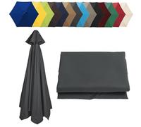 Rechange Toile De Parasol De Jardin À 6 Nervures/8 Nervures, Auvent De Rechange Pour Parasol De Terrasse (200cm/2.7m/300cm) - Épais Et Résistant - Toile De Parasol Deporté - Pour Plage/piscine/Jardin(