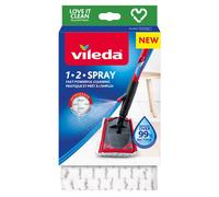 Vileda Recharge 12 Spray, Paquet de 1, 100% microfibre, Recharge officielle compatible avec les balais Vileda 1-2 Spray Max et Vileda Ultramax