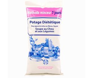 Recharge 28 Soupes au Chou, Maté Vert. Perte de Poids. Brûler-Eliminer les Excès. Riche en Protéine, Fibres, Sans Graisse. (1x300g) Cure Éclair Méthode Minceur 7 Jours. Naturel. Efficace. Annedelona
