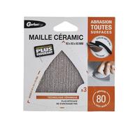 Recharge 3 abrasifs Maille Ceramic delta - triangle grain gros (80) 93*93*93 - ponçage Gerlon