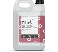Recharge 5L liquide vaisselle Minimal Eco - Rhubarbe sauvage et citron, non bio, doux peaux sensibles, végétalien, sans cruauté envers les animaux - Produits de nettoyage naturels (500 lavages).