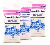 Recharge 84 Soupes au Chou, Maté Vert. Perte de Poids durable. Ventre Plat, Bien-être. Riche en Protéine, Fibres, Sans Graisse. (3x300g) Cure Éclair Méthode Minceur. Naturel. Efficace. Annedelona