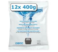 Recharge absorbeur d'humidité - Lot de 12-400 g - Neutre - Universel - Pour absorbeurs d'humidité à partir de 400 g