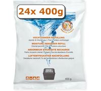 Recharge absorbeur d'humidité - Lot de 24-400 g - Jasmin - Universel - Pour absorbeurs d'humidité à partir de 400 g