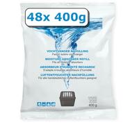 Recharge absorbeur d'humidité - Lot de 48-400 g - Neutre - Universel - Pour absorbeurs d'humidité à partir de 400 g