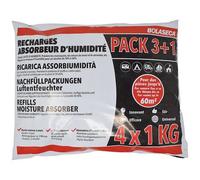 BOLASECA Recharge absorbeur d'humidité Sachet 4 x 1kg