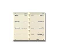 Recharge agenda BREPOLS Optivision pocket spirale - 9x16cm - 1 semaine sur 2 pages - 2026