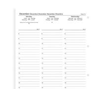 Recharge agenda FILOFAX organiseur A4-1 semaine sur 2 pages - 210x297mm - VERTICAL - 2026