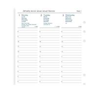 Recharge agenda FILOFAX organiseur A5-1 semaine sur 2 pages MULTILANGUES - 148x210mm - VERTICAL - 2026
