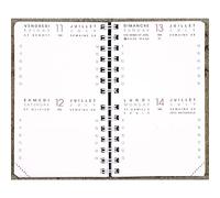 recharge agenda moderne à spirale int 83-13 2 jour format 8,5 *12 cm