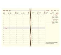 Recharge agenda spirale OBERTHUR Classique 27-21x27cm - 1 semaine sur 2 pages - 2026