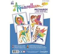 SentoSphère - RECHARGE AQUARELLUM JUNIOR - Sentosphere - 677R - NYMPHES - Recharge Cartes Aquarellum - Kit peinture - Peinture Aquarellable Magique - A partir de 6 ans - fabriqué en France