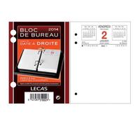 Recharge Bloc éphémeride 2014 Date à Droite 8,5