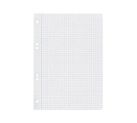 Recharge bloc Liderpapel A5 100 feuilles 75 g tableau 6 mm avec marge 6 trous.