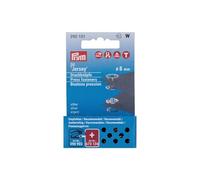 Recharge boutons pression Jersey anneau 8mm Argent Lot de 20
