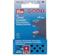 Recharge boutons pression Jersey anneau 8mm Argent Lot de 20