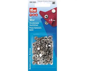 Recharge boutons pressions 8 mm argenté 20 pcs - Prym 390363