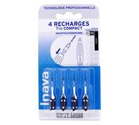 Inava Trio Compact Recharge Brossette Interdent Noir 0,6Mm 4 uts