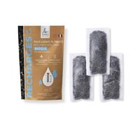 Recharge Carafe filtrante Basique x3 ⎥Le Charbon Actif Français | Compatible carafe Aarke Purifier, Cookut Akua et Le Charbon Actif Français. Alternative aux cartouches plastiques.