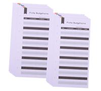 Recharge Classeur Budget A6, Fiches de Suivi des Dépenses Perforées | Papier Pratique pour Maison et Entreprise, Lot de 24 Feuilles, Format A6, Design à Trous
