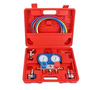Recharge Climatisation Voiture R134A, Manifold Gauge Set Kit de Jauge de Collecteur de Diagnostic Professionnel AC Diagnostic Réfrigérants Climatisation Outils avec Tuyau, Convient aux Réfrigérants