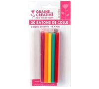 Recharge Colle Basse Temperature 20 Batons 7mm Coloris Assortis