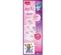 Maped Creativ - Lumi’Board Recharge Conte de Fées pour machine à dessiner lumineuse - 30 fiches d’activités pour apprendre à dessiner - Compatible avec tous les Lumi’Board, Rose