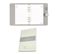 Recharge d'agenda 2026 un jour sur une page avec emplacements horaires de 8h à 20h, pour planificateur de bureau journalier Filofax compatible avec Filofax A5, 148 x 210 mm