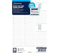 Filofax Agenda A5 non daté 2019 – Semaine sur deux pages – Blanc