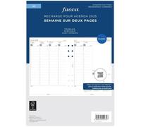 [000025-68528] Filofax Recharge pour agenda A5 Semaine sur deux pages vertica...