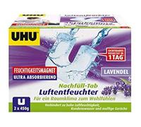 Recharge d'aimant d'humidité - UHU - Lot de 2 - Lavande - 450 g - Absorption rapide