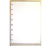 Recharge de 100 feuilles (200 pages) avec trous en T en forme de champignon disc bound planner - A5 14,5 x 20,5 cm - Papier blanc épais 120 g - DIN A5