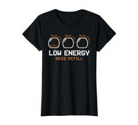 Recharge de café Amusante à Faible consommation d'énergie Pixel Art T-Shirt Graphique avec Valeur