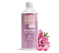 Natural Deodorant Spray Refill by Salt of the Earth, Peony Blossom - Vegan, Long Lasting Protection, Leaping Bunny Approved, Made in the UK - 500ml
