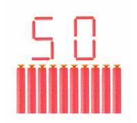 Recharge De Fléchettes Eva À Tête Creuse Souple","Accessoires De Pistolet À Balles Pour Nerf N-Strike Elite Series Blaster Jouets Pour Enfants - Type 50 Pcs Red Sucker