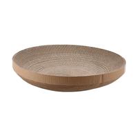 Recharge de grattoir rond pour chat, 18 pièces, recharge de grattoir rond pour chat, tampon à gratter en carton ondulé 15 pouces pour le jeu actif, le soulagement du stress et le comportement