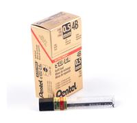 Recharge de mine Pentel Super Hi-Polymer 0,5 mm, fine 4B, 144 mines (C505-4B), grise